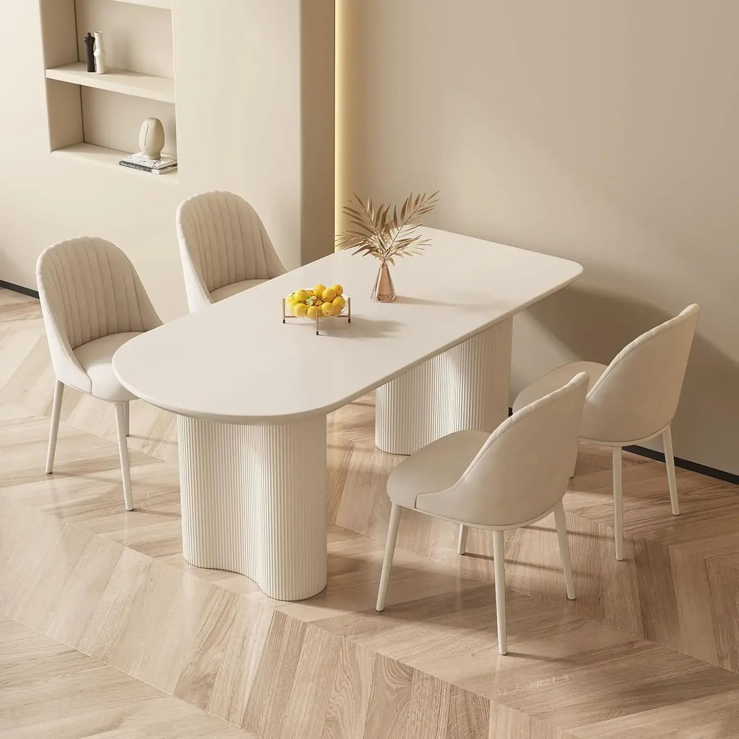 Juego de mesa de comedor con 4 sillas, juego de mesa de cocina moderna, mesa de comedor interior para cocina, bar, sala de estar, rincón de desayuno