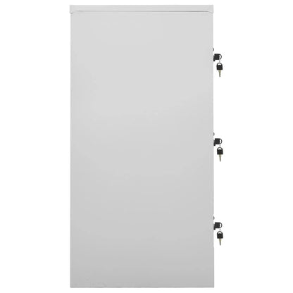 Locker Cabinet Cabinet Organizers and Storage with Locks and Doors for Living Room Office Light Grey 90x45x92.5 cm Steel