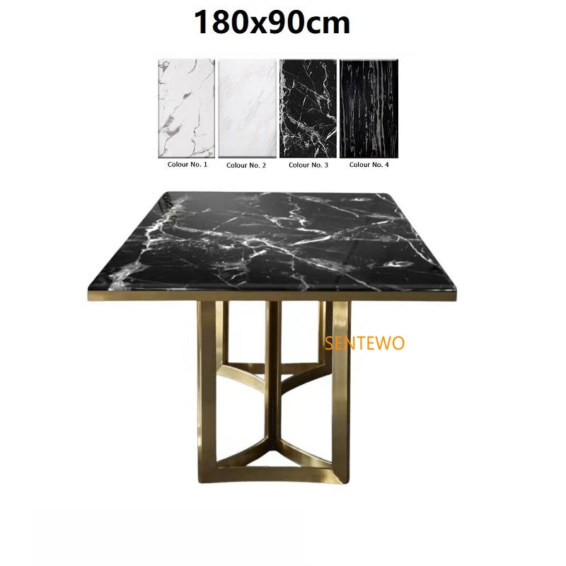 Juego de mesa de Comedor de mármol de lujo moderno, 4 Sillas, Comedores Modernos, Muebles, Comedor, 6 Sillas, Mesas de Comedor, Muebles de cocina