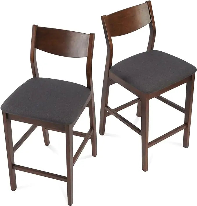 Juegos de comedor de madera de altura de mostrador para 4 personas Juego de mesa de desayuno y sillas de cocina pequeña de mediados de siglo Taburetes de bar y mesas altas de pub