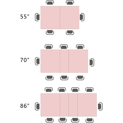 Mesa de comedor extensible para 6 a 8 personas, mesas de comedor rectangulares de madera para interiores, mesa de comedor de cocina grande para el hogar, roble