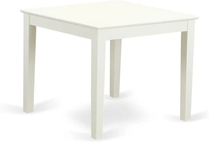 Juego de 3 piezas Oxford OXVA3-LWH-W de East West Furniture que incluye una mesa de comedor cuadrada y 2 sillas de cocina, 36 x 36 pulgadas