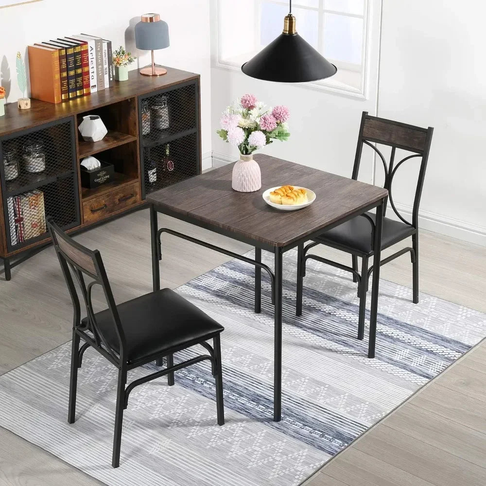 3 Piece Chairs Set, Dinette, Small Space, Dining Table for 2, Dining Room Sets Chairs for Kitchens, Dining Room Set