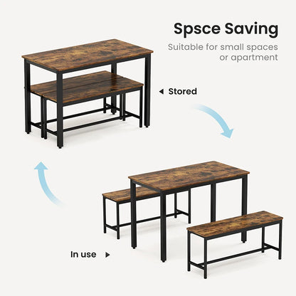 Ensemble de table à manger, table de bar avec 2 bancs de salle à manger, table de cuisine avec chaises, table de petit-déjeuner de cuisine, salon, salle de fête