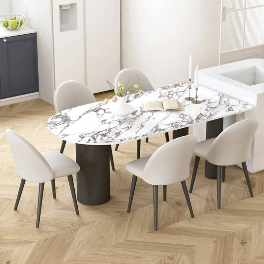 Rock Slab Island Dining Table Integrated Dining Table And Chairs Household Small Apartment