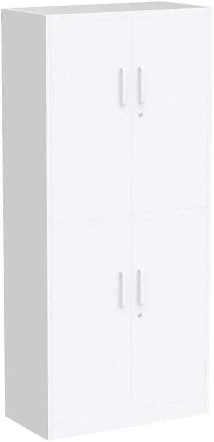 Metal Storage Cabinet with Lock Door, Adjustable Shelf Steel Cabinets for Office, Home,Pantry,Kitchen,Garage Utility Cabinet