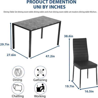 Ensemble de table à manger Ensemble de salle à manger pour petits espaces Table de cuisine et chaises pour 4 Table avec chaises Meubles de maison