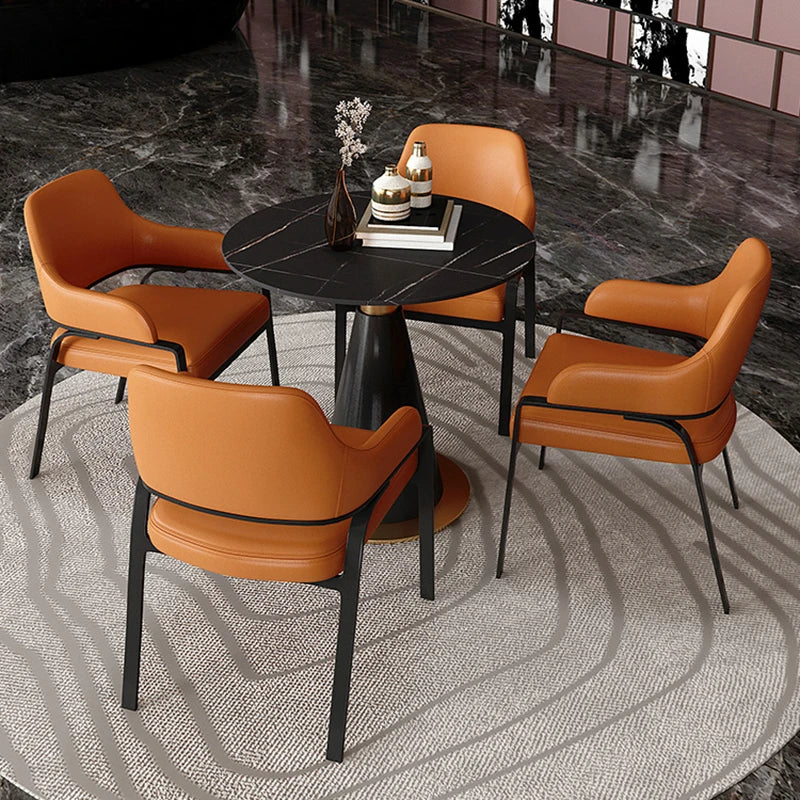 Mesa de comedor nórdica para sala de estar, mesa redonda con acento, juego de comedor móvil, muebles de cocina de diseño para el hogar Tavolino Da Salotto