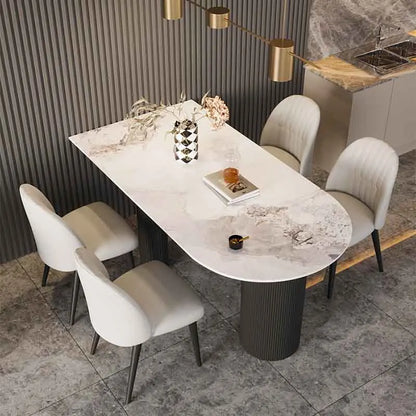 Mesa de comedor de fiesta única, mesa de comedor de lujo nórdica, mesa de comedor, diseño de restaurante, mesas de comedor, muebles para el hogar