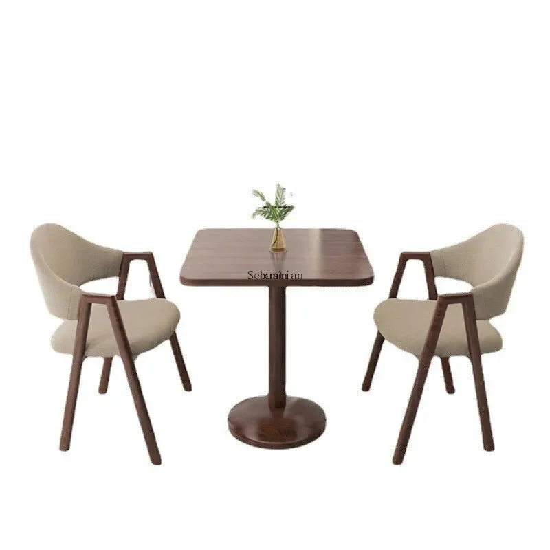 Conjunto de mesa y silla de negociación nórdica, mesas y sillas modernas para recepción, balcón y ocio