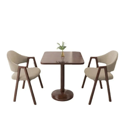 Conjunto de mesa y silla de negociación nórdica, mesas y sillas modernas para recepción, balcón y ocio