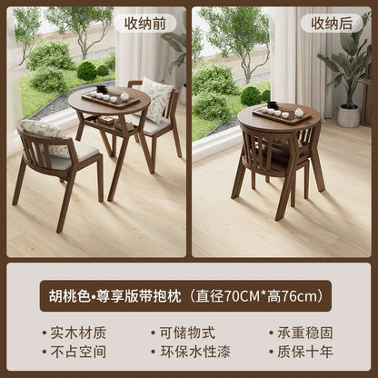 Folding Coffee Wooden Dining Table Set Chairs Small Kitchen Nordic Round Table Living Room Mesas De Comedor Home Furniture