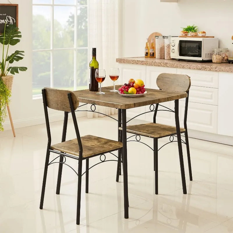 Juego de mesa de comedor para 4, 5 piezas con sillas para cocina, desayunador y espacios pequeños, 43,3", color negro