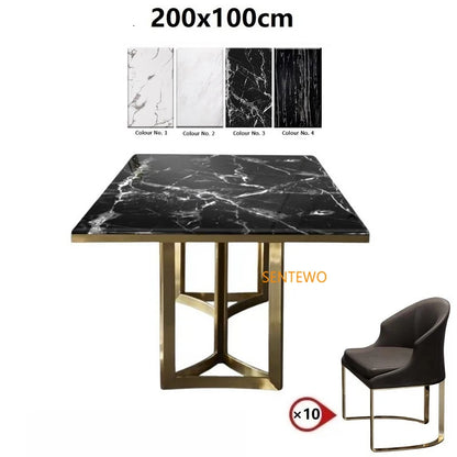 Juego de mesa de Comedor de mármol de lujo moderno, 4 Sillas, Comedores Modernos, Muebles, Comedor, 6 Sillas, Mesas de Comedor, Muebles de cocina