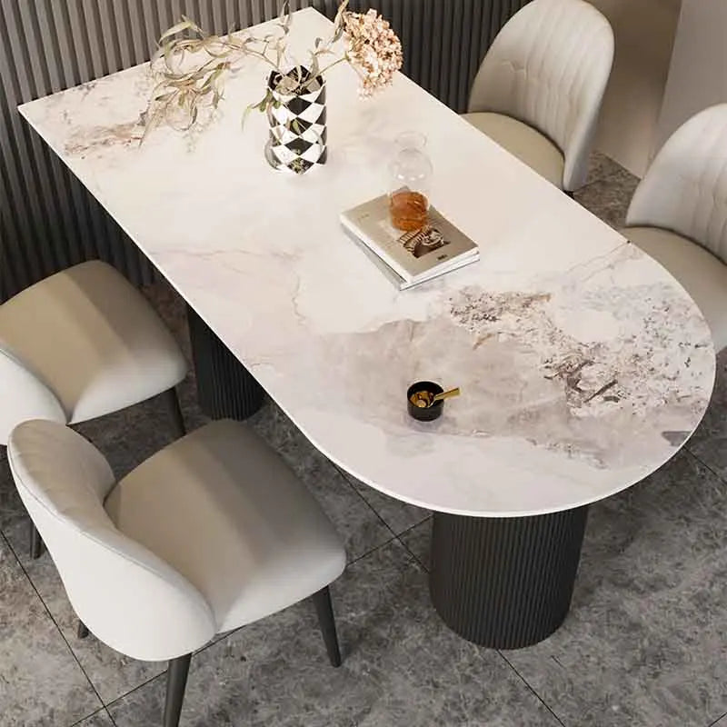 Mesa de comedor de fiesta única, mesa de comedor de lujo nórdica, mesa de comedor, diseño de restaurante, mesas de comedor, muebles para el hogar