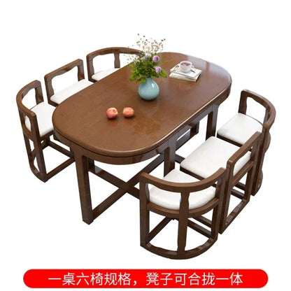 Ensembles de salle à manger modernes en bois 6 chaises Console de cuisine éclectique de grande taille Meubles de cuisine chinois Mesas De Comedor