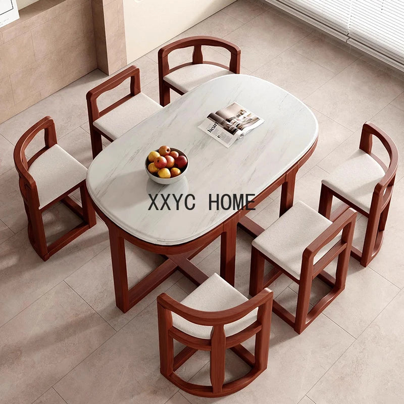 Ensembles de salle à manger modernes en bois 6 chaises Console de cuisine éclectique de grande taille Meubles de cuisine chinois Mesas De Comedor