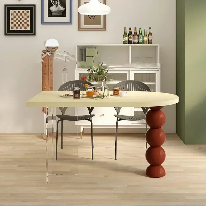 Mesa de comedor de lujo blanca, mesas de café para pasillos, restaurantes, balcones, mesas de Jantar, muebles para el hogar