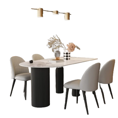 Mesa de comedor de fiesta única, mesa de comedor de lujo nórdica, mesa de comedor, diseño de restaurante, mesas de comedor, muebles para el hogar