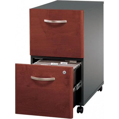 2 Drawer Rolling File Cabinet  - Assembled, Mobile Document Storage for Home or Professional Office Filing Cabinets