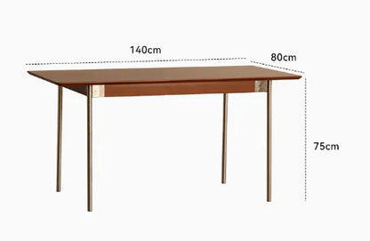 Mesa de comedor de madera maciza, diseño pequeño retro, hogar de estilo nórdico japonés, mesa rectangular medieval, mesa de comedor de madera, silla