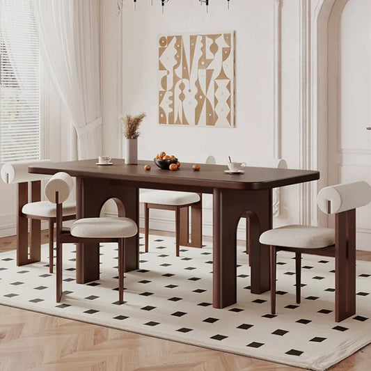 Mesa de comedor de café moderna, juego completo de mesa de pasillo, silla de habitación completa, consola de madera que ahorra espacio de estudio, comedor de lujo