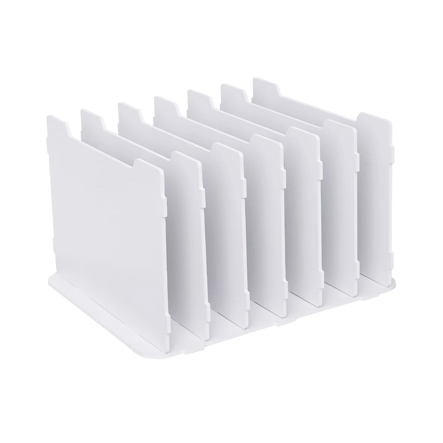 LOYALHEARTDY - Bandeja para cartas de 7 niveles, soporte para clasificar papeles, archivador, estante para documentos, organizador de escritorio para el hogar, la oficina y el aula, color blanco