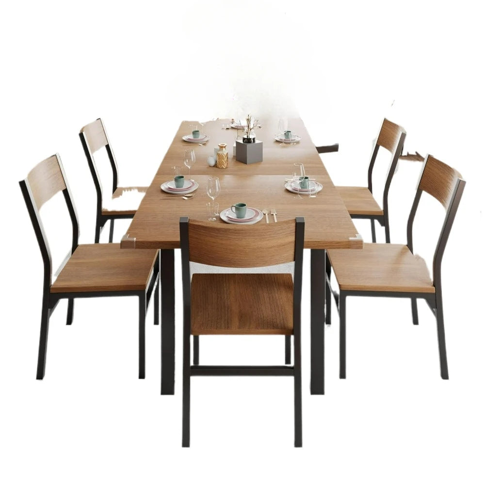 Ensemble de table à manger, table de salle à manger moderne du milieu du siècle avec chaise pour petit espace, cadre en métal robuste, ensemble de table de cuisine