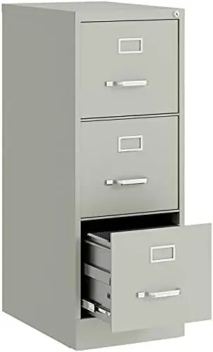 Archivador vertical de metal gris claro de 3 cajones de 40,19" con cerradura, preensamblado, tamaño carta/legal para el hogar, UrbanPro