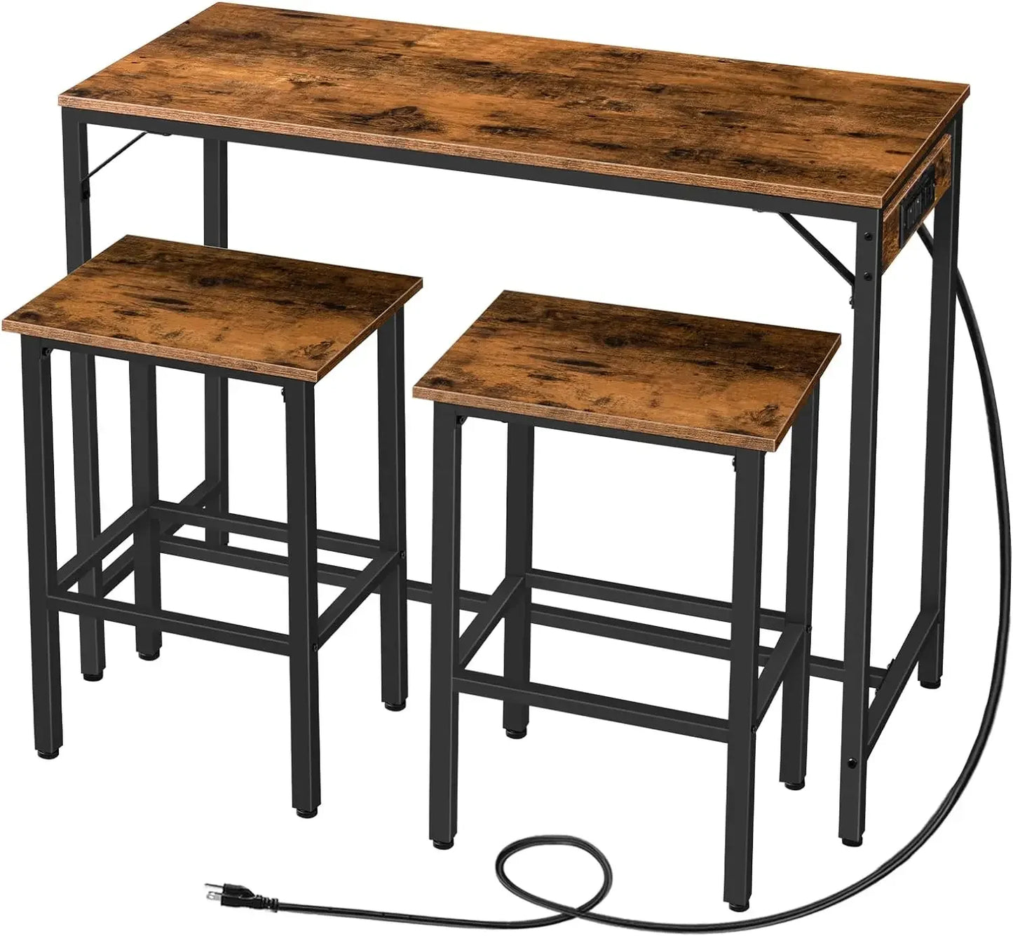 Juegos de comedor, mesa de barra de cocina alta con taburetes de 2 sillas, juego de mesa y sillas, muebles de mesa de comedor, envío gratis