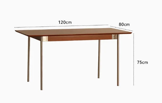 Mesa de comedor de madera maciza, diseño pequeño retro, hogar de estilo nórdico japonés, mesa rectangular medieval, mesa de comedor de madera, silla