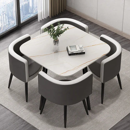 Conjuntos de comedor y salón nórdicos Conjuntos de comedor móviles sencillos para apartamentos de lujo Muebles minimalistas y modernos con acentos