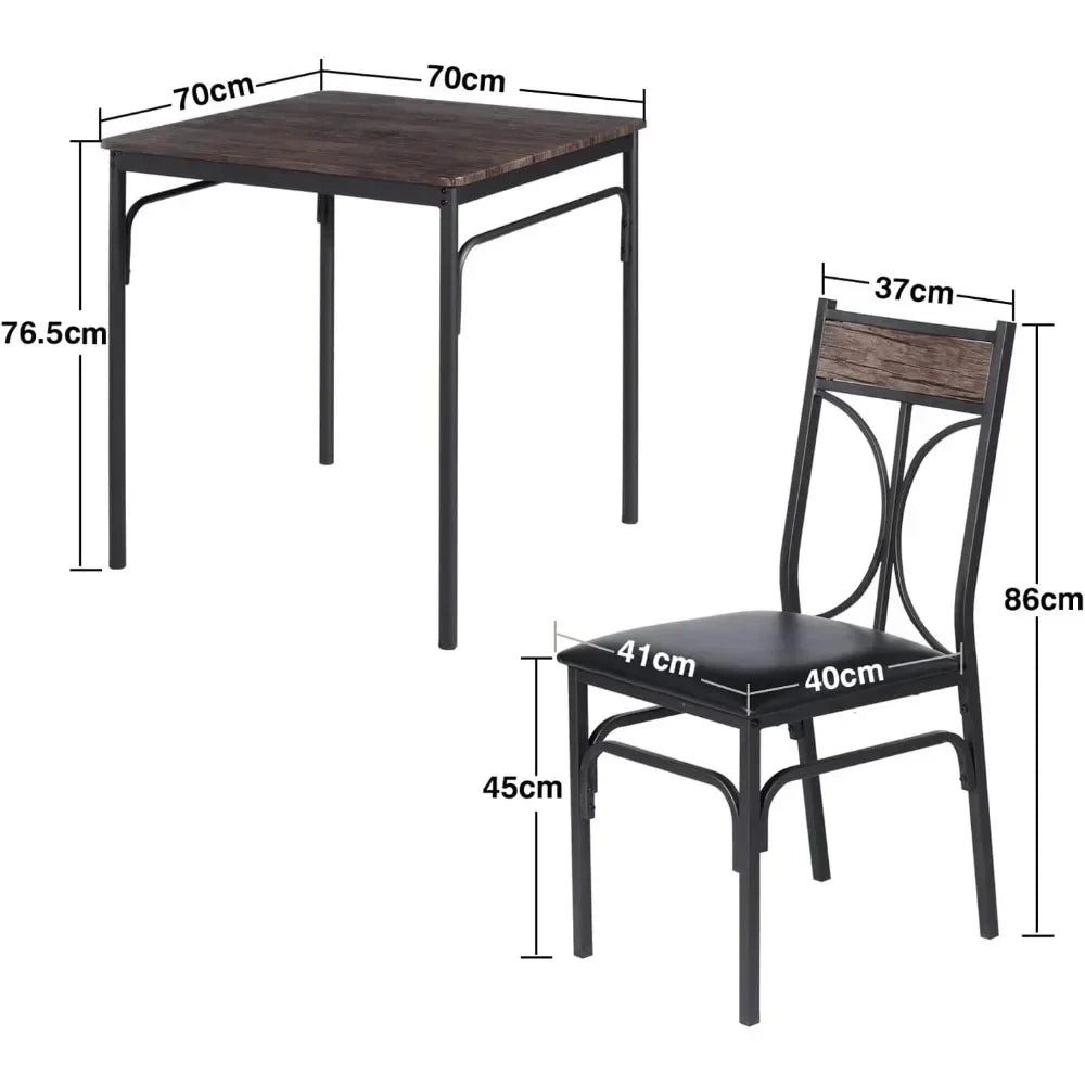 3 Piece Chairs Set, Dinette, Small Space, Dining Table for 2, Dining Room Sets Chairs for Kitchens, Dining Room Set