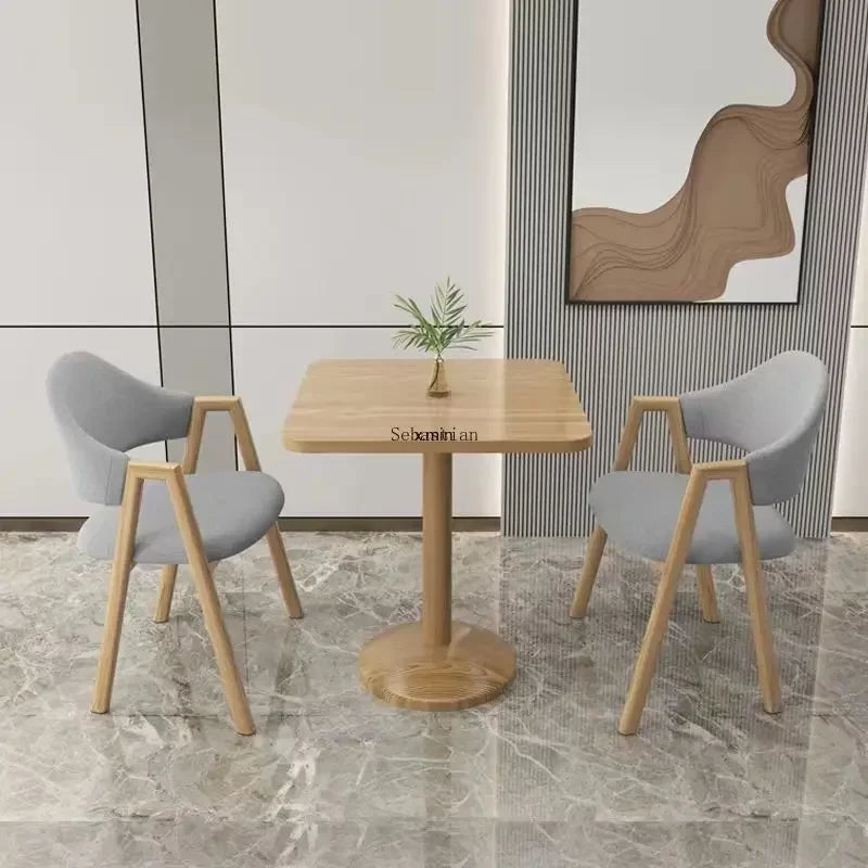 Conjunto de mesa y silla de negociación nórdica, mesas y sillas modernas para recepción, balcón y ocio