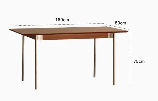 Mesa de comedor de madera maciza, diseño pequeño retro, hogar de estilo nórdico japonés, mesa rectangular medieval, mesa de comedor de madera, silla