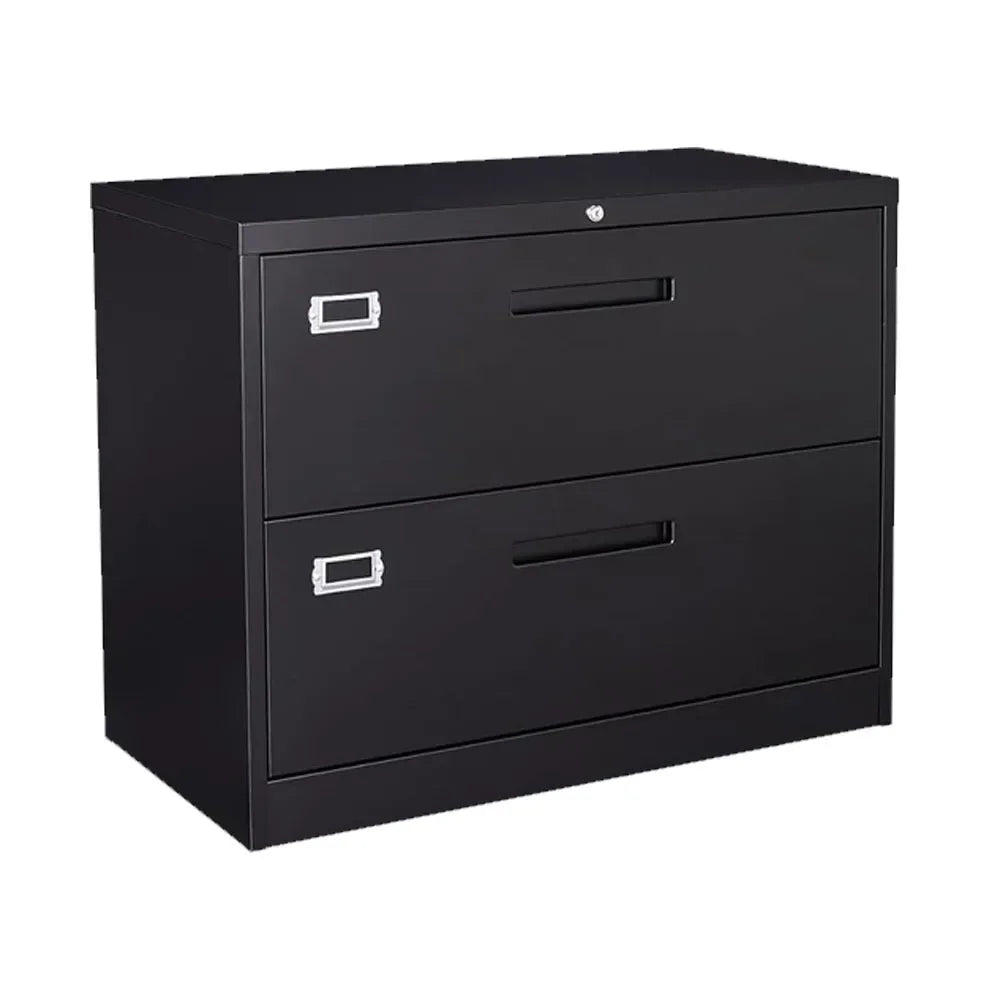 2 Drawer File Cabinet with Lock Office Home Steel Lateral Filing Cabinet for Office with Lockable Wide Metal Cabinet