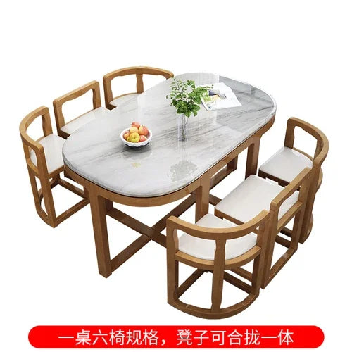 Ensembles de salle à manger modernes en bois 6 chaises Console de cuisine éclectique de grande taille Meubles de cuisine chinois Mesas De Comedor