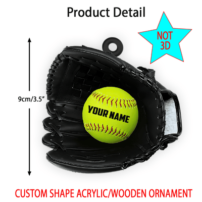 Personalized Softball Christmas Ornament - Softball Gift