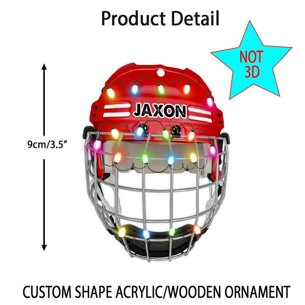 Personalized Best Hockey Christmas Ornament - Hockey Gift vh01