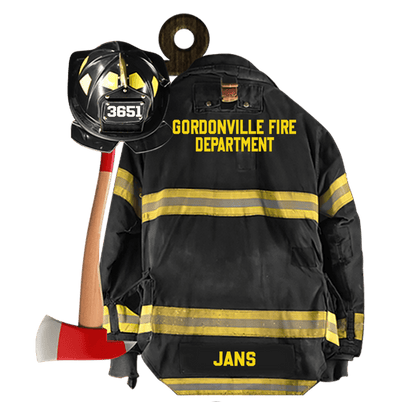 Personalized Firefighter Christmas Ornament - Ideal Gift for Firefighters - Suitable for Christmas and Special Occasions
