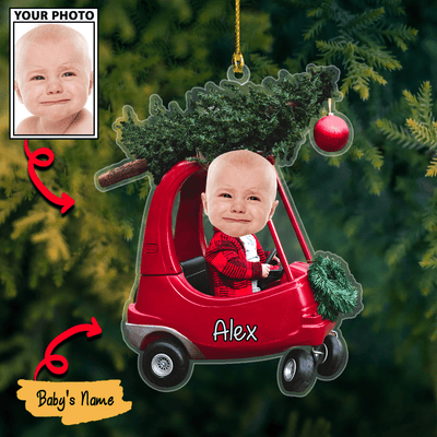 Custom Baby�s First Christmas Photos Ornament