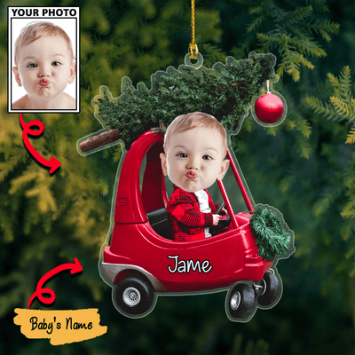 Custom Baby�s First Christmas Photos Ornament
