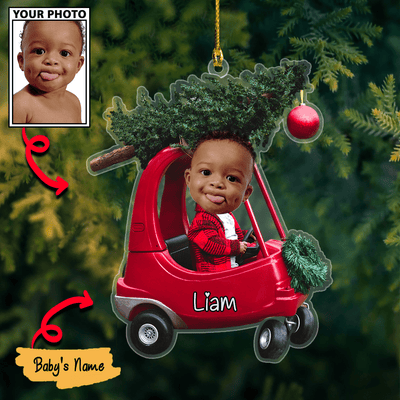 Custom Baby�s First Christmas Photos Ornament