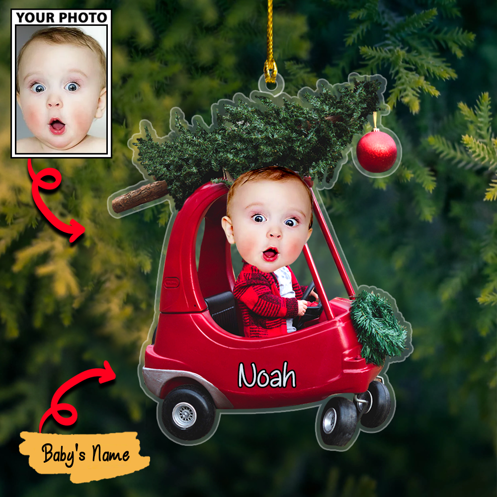 Custom Baby�s First Christmas Photos Ornament