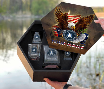 Personalized Veteran Whiskey Decander Set