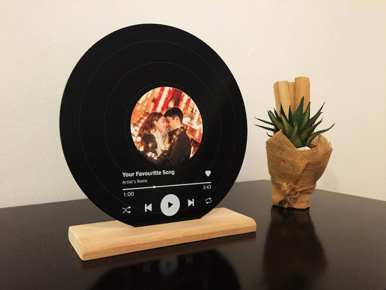 Custom Vinyl Record, Anniversary Gifts for Boyfriend, Personalized Music Plaque, Gifts for Him, Boyfriend Gift, Valentine Day Gift