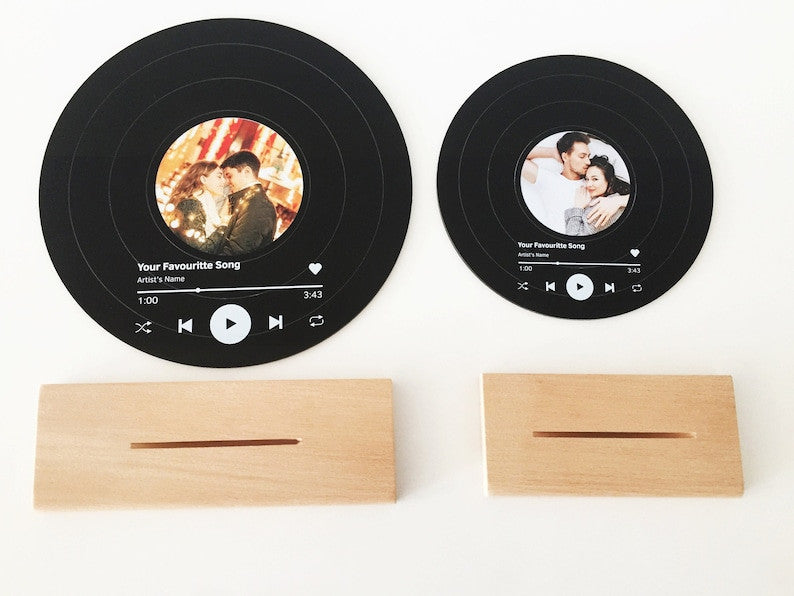 Custom Vinyl Record, Anniversary Gifts for Boyfriend, Personalized Music Plaque, Gifts for Him, Boyfriend Gift, Valentine Day Gift
