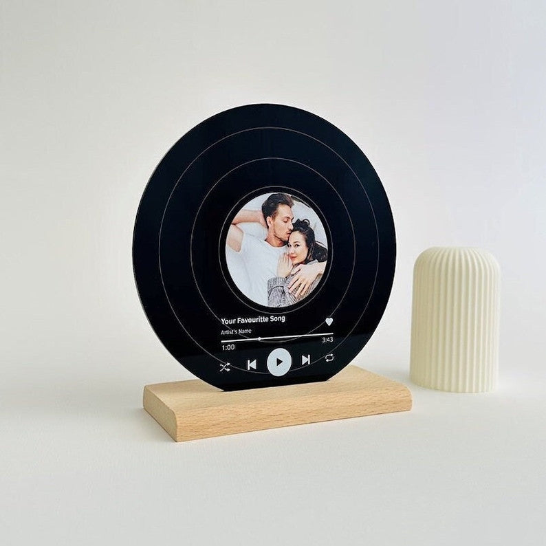 Custom Vinyl Record, Anniversary Gifts for Boyfriend, Personalized Music Plaque, Gifts for Him, Boyfriend Gift, Valentine Day Gift