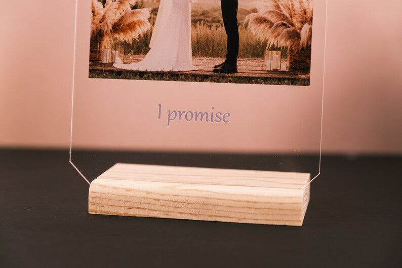 Personalized Acrylic Photo Plaque Gift for Husband and Wife, Bridal Shower Gift, Memorial Wedding Decor Anniversary Day Gift, Valentine's Day Gift