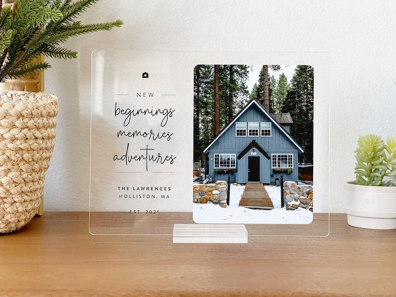 New House Acrylic Plaque, First Home Gift, Occasional Gifts For Her/ Him